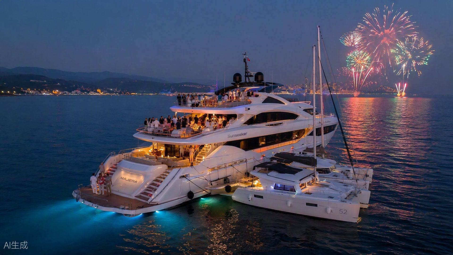 День рождения на Sunseeker 115: 30 гостей, DJ-сет и фейерверк
